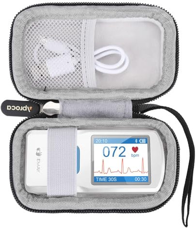 Aproca Hard Travel Storage Case, for EMAY Portable ECG Monitor Wireless EKG Monitoring Devices