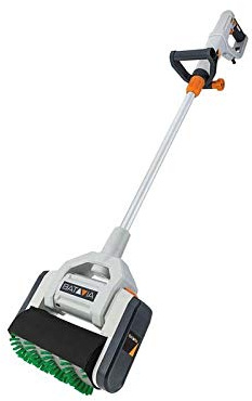 Batavia Maxxbrush 1020W Brosse Multifonctions – Brosse de Nettoyage extérieur 26 cm, Manche télescopique Ergonomique – Terrasse, Dalles, trottoirs et Gazon Artificiel – avec Brosse Spirale Verte