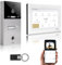 GVS - IP Video Türsprechanlage mit Türöffner, Fingerprint & RFID, HD Kamera, 1x 7 Zoll Monitor & App - Smarte Video Türklingel mit Kamera & Gegensprechanlage für 1 Familienhaus (AVS4471A)
