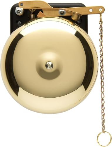 Bevin Bells Brass Trip Gong | Traditional Prize Fighter 6 Boxing Bell | Loud & Made of Steel & Brass | Boxing Training and Warning Device in One | Man Cave/Bar Accessory | Made in USA