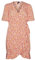 VERO MODA CURVE Damen VMEMMA Henna SS Short WRAP Dress CUR Kleid, Birch/AOP:Caro Flower, 70