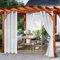 FYBlossom Vorhang Transparent Wetterfest Mit Ösen, 2 Stück Outdoorvorhänge Sonnenschutz Winddicht Ösenvorhänge Außenvorhang, Gardinen Weiss Für Außenbereich, Terrasse, Pavillon