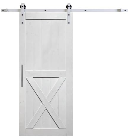 Home Deluxe - Holzschiebetür SHIVA - Kiefernholz - 205 x 105 cm, inkl. Gleitschiene und Rollen I Holztür Wohnungstür Innentür