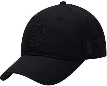 AC Milan Cappello con Visiera, Cappellino Estivo Classico con Logo Ufficiale, Cappellino Uomo o Donna, Unisex, Regolabile, Regolabile, Nero