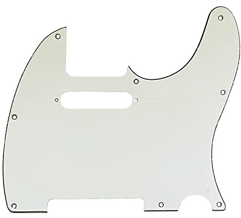 sdhengyee 8-Loch-Tele-Schlagbrett für Fender American Standard Telecaster, moderner Stil, E-Gitarre, 3-lagig, Weiß