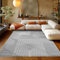Teppium Kurzflor Wohnzimmer Teppich 240 x 340 cm Grau - Hochtief 3D Effekt, Flauschig, Extra Weich und Waschbar - Boho Muster für Schlafzimmer, Esszimmer und Küche