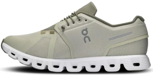 On Mens Cloud 5 Synthetic Textile Chalk Grove Trainers 7.5 UK
