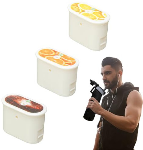3 PCS Flavour Pods, Air Water Bottle Flavour Pods Scented, 0 Sugar 0 Calorie Fruity Air Flavor up Pod Compatible with Fychuo Air Water up Bottle Water Cup Scented Starter (Orange, Lemon, Cola)