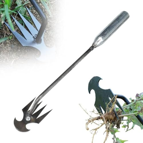 27cm/50cm Zappe da Giardino per diserbo, Sarchiatore Manuale con Manico, Earchiatore per Erbacce Professionale, Attrezzi per Diserbo, Estirpatore Erbacce orto, Giardinaggio Attrezzi, Scarificatore