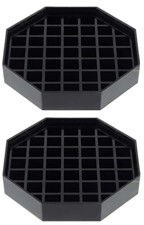 JLEivvi 2 Pcs Coffee Tray Universal Plastic Tea Drip Tray with Honeycomb Grid for Home Office Bar, Black(4 Inch)