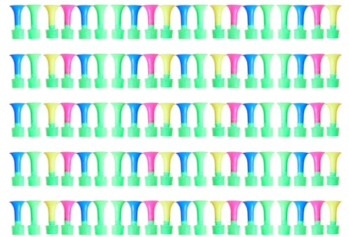 KHZen 100 Piezas Pequeñas Trompetas Empuje Ruidosas Los Primeros Cuernos Fiesta Juguetes Educativos para Concurso Eventos Y Fiestas