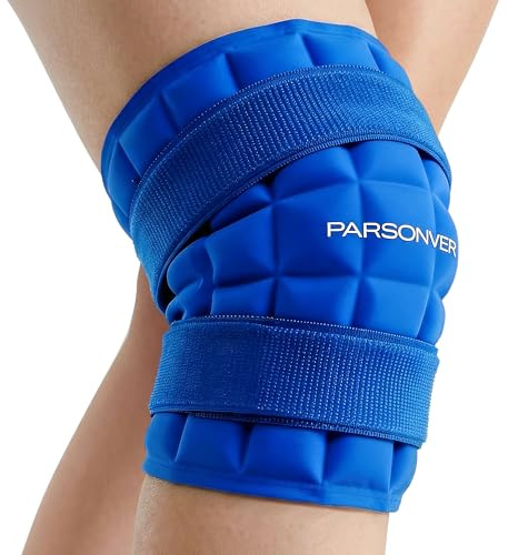 Knee Ice Pack Wrap, 120 Minutes Ultra Long-Lasting Without Condensation | Reusable Ice Pack for Knee Pain Relief, Cold Therapy for Meniscus Injuries, Knee Replacement Surgery, Swelling, ACL (Blue)
