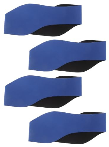 Diadema de Natación Protección Auditiva 4 Piezas de Neopreno Azul | Ajuste Cómodo y Firme, Absorbe el Sudor, Uso Versátil para Adultos y Niños en Ciclismo y Entrenamientos
