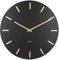 Karlsson Wanduhr, Charm, Stahl, Schwarz mit Gold, 45 x 3,5 cm, Einheitsgröße