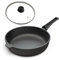 Hoffmann Aluguss Bratpfanne 28 cm Induktion Hoher Rand 7 cm Innenhöhe I Pfanne Induktionsherd I Schmorpfanne 28cm I Abnehmbarer Griff Hochrandpfanne
