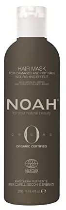 NOAH Origins Cosmos Organic Haarmaske für geschädigtes und trockenes Haar mit pflegender Wirkung, 250 ml, formuliert und hergestellt in Italien, ohne Tierversuche, ohne SLS und Parabene