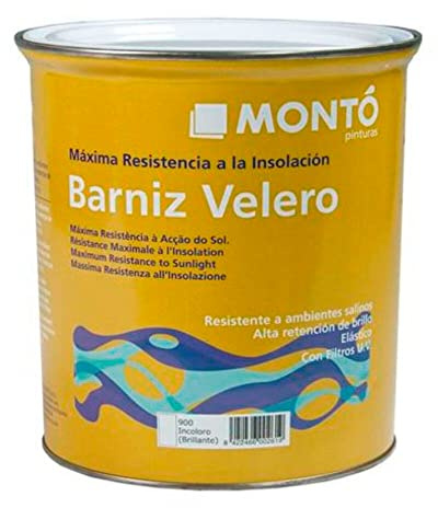 Barniz Sintético al Disolvente Incoloro para Climas Extremos, Marinos y de Alta Montaña. Incorpora Filtro UV. Barniz Velero (375ml)