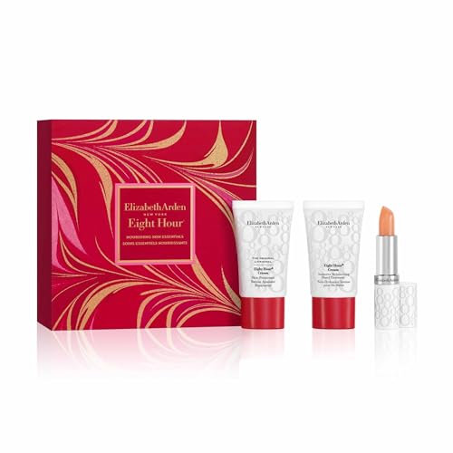 Elizabeth Arden NOURISHING SKIN ESSENTIALS Eight Hour 3-Piece Gift Set, daily hydrating & nourishing skincare, luxury gifting for women