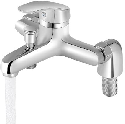 Chrome Bathroom Sink Taps - Modern Basin Mixer Taps with Solid Brass Body, Compression Valves