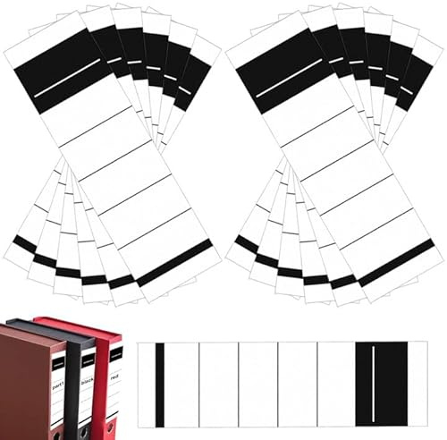 QOMJUFA 100 pezzi di dorso autoadesivo, per raccoglitori standard, 3,6x19 cm