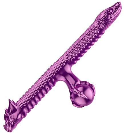 17 Inch Double Dildo Realistic Dragon Double Ended Dildo Soft and Flexible with Dragon Scales Adult Sex Toys for Women/Men/Lesbian Purple