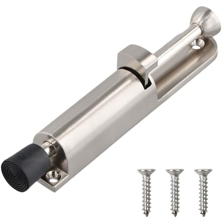 Fermaporta regolabile in acciaio inox, montaggio a pavimento, fermaporta con pedale e funzione di protezione, serratura antiruggine da avvitare