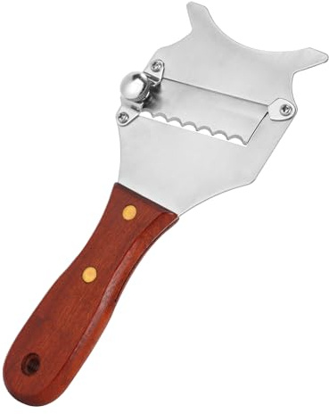 Penitue Truffle Slicer Shaver, Stainless Steel Truffle Slicer Grater with Adjustable Thickness Blade and Wooden Handle Important Kitchen Accessories for Chocolate Garlic Cheese Mushrooms