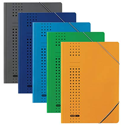 Elba 33470AZ hörnnyckel chic, 450 g/kvm RC-kartong, för ca 150 DIN A4-blad, 25 stycken, antracit Chickel chic Sorterad