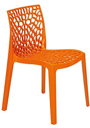 GRAND SOLEIL S6316A Grandsoleil Upon Gruvyer Stapelstuhl, Polypropylen, 51 x 52 x 81 cm, Orange