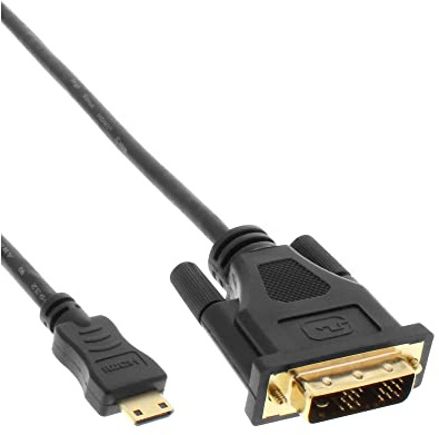 InLine 17476P - Cable mini HDMI a DVI (1,5 m), color negro