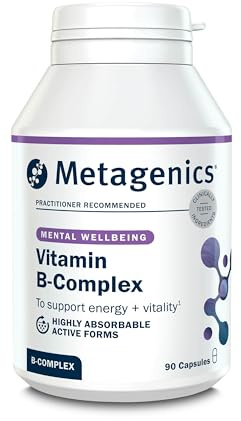 Metagenics - High Strength Vitamin B Complex - Reduction of Tiredness and Fatigue - Supplement with Folate, Vitamin B6 + B12, Inositol & Choline - 90 Capsules