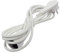 CHACON Rallonge à fiche plate - Blanc - 3m