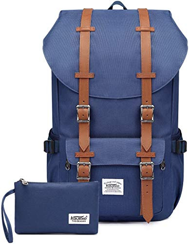 KAUKKO Sac à Dos Loisir Compartiment pour 15 Ordinateur Portable 22 Litres Bleu Paquet de 2