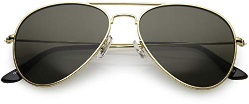 KISS AIR FORCE Occhiali da Sole Uomo Donna – Stile Aviatore in Metallo Sottile con Lenti a Goccia – UV400 & Polarizzate Visione Nitida – Lenti Driving Gialle & Blue Blocker – Look Iconico & Versatile