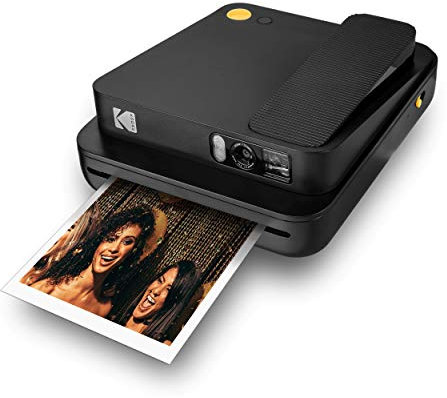 KODAK Smile Classic Sofortbilddigitalkamera + Bluetooth (Schwarz), 16MP, 35 Drucke/Aufladung – Starter-Pack 3,5 x 4,25 Zoll Zink-Papier, Sticker-Frames-Edition