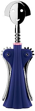 Alessi Anna G. AM01 DAZ - Sacco de Corcho de Design, en Resina Termoplástica y Zamak Cromado, Azul