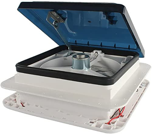 TANFEI Ventilatore da tetto per camper, camper, camper, camper, camper, camper, tetto, ventilazione, foro lucernario di scarico, dimensioni 28 x 28 cm (senza luce a LED)
