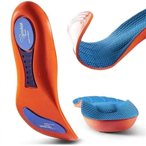 Orthotic Insoles Arch Support Plantar Fasciitis Knee Back Pain Fallen Arches Flat Feet Heel Shock Absorption Comfortable Inserts Foot Correct (Small 39-40)