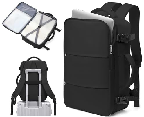 bergsalz Reseryggsäck för kvinnor och män, handbagage, personlig resväska för bärbar dator, flygplan, resor
