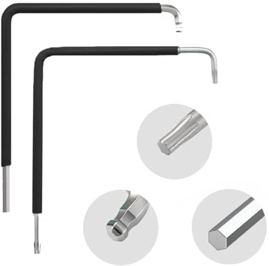 Hyxodjy 2 st fönsterjusteringsverktyg, Torx 15 Hexagonal 4 mm och kulhuvud 4 mm uppsättning fönsterjusteringsnyckel för mångsidig justering av fönsterbeslag