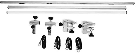 LOCADENCE Tavolo per Toelettatura Cani, Supporto Regolabile in Altezza in Acciaio Inossidabile con Morsetti, Stazione da Bagno Domestica per Cani e Gatti (Staffa da tavolo da 1,15 m)