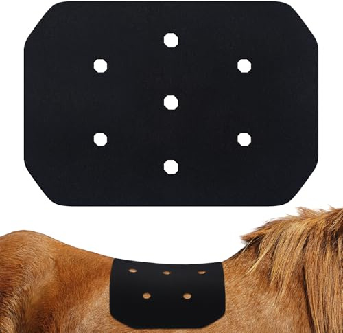 Sadnyy No Slip Pad for Horse Western Saddle Pads Secure Breathable and Contoured Fit Universal Size Black (17 x 21 Inch)