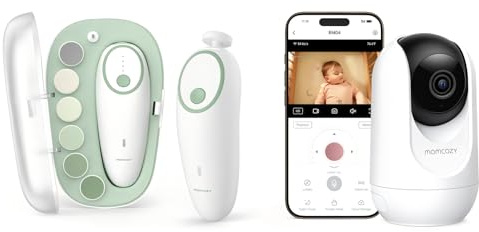 Momcozy Lime à Ongles Électrique pour Bébé & momcozy WiFi Intérieure Babyphone Caméra