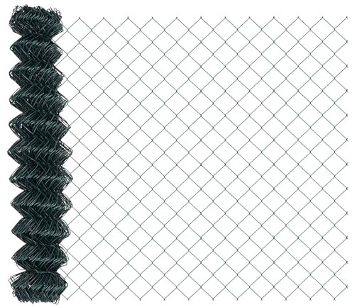 Nqyjm Recinzione decorativa per esterni Recinzione in rete metallica verde 10 x 1 m Acciaio, Recinzione per animali recinto per pollame per giardino, cortile, terrazza42004765