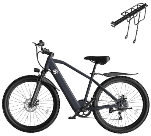 Vélo électrique 26 pouces pour homme et femme avec moteur de 250 W, batterie 36 V, transmission à 7 vitesses, écran LCD, 3 modes de conduite, frein à double disque, Pedelec, VTT électrique pour ville