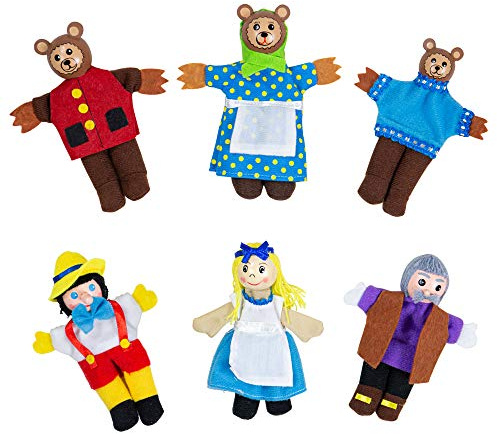 Bigjigs Toys Pupazzi per Dita Riccioli d'oro