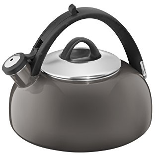 Cuisinart CTK-EOS2GG Peak 2-Quart Teakettle, Make 2-Quarts of Boiling Water in this Classic Tea Kettle, Whistle Sound to Signal Water is Ready, Gray