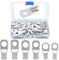Wirefy 30 PCS Tinned Copper Wire Lugs Kit - Battery Lugs - Crimp Battery Cable Ends - Ring Terminals - 6-2 Gauge
