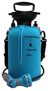 Petacarium Insulated Portable Shower (5 Litre, Blue) for Dogs, Camping, Paddleboarding, Muddy Walks