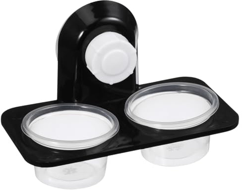 balacoo Reptile Feeder Food and Water Bowl with Suction Cup Wall Mounted Acrylic Dish for Gecko Lizard Turtle Scorpion Small Reptiles Amphibians 4.52X2.36X2.16In